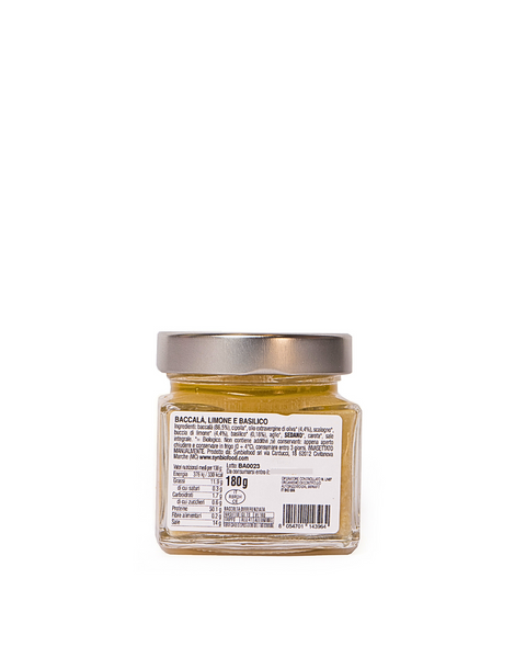 Baccalà, Limone e Basilico 180 gr