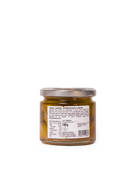 Tonno, Capperi, Peperoncino e Limone 180 gr