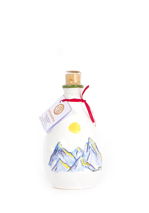 Olio Extra Vergine di Oliva in Ceramica Bianca decorata 250 ml