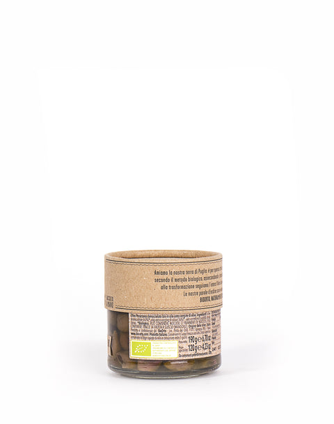 Olive Peranzana Denocciolate Bio in Olio Extra Vergine di Oliva 190 gr