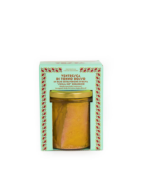 Ventresca de Thon Rouge à l'Huile Evo de Sicile Igp Bio 320 Gr