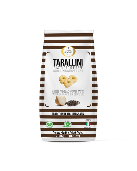 Taralli aromatizzati Cacio e Pepe 230 Gr
