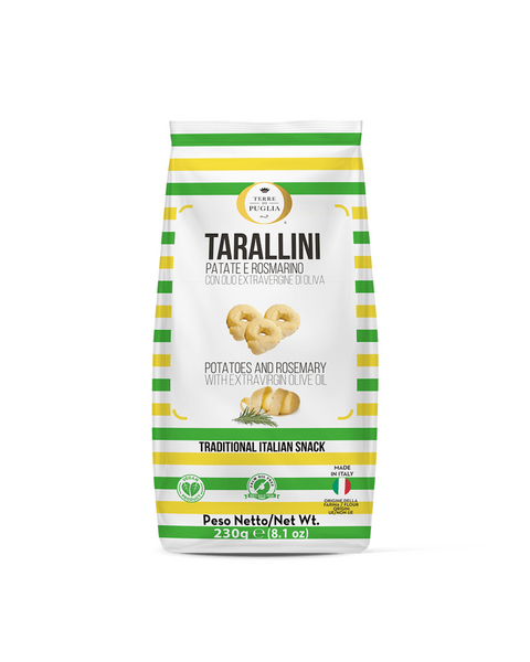 Taralli Aromatizzati a Patate e Rosmarino 230 Gr