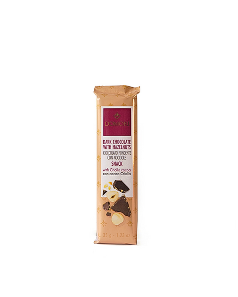 Snack con Cioccolato Fondente con Granella Nocciole 35 gr