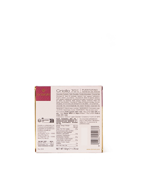 Creole Tavoletta 70% - 50 Gr