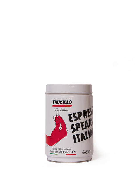 Espresso Speaks Italian Coffee Tin 250 gr