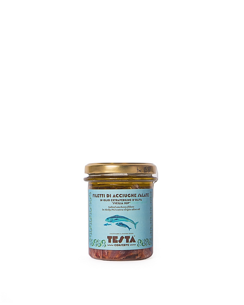 Filets D'anchois Salés À L'huile Evo De Sicile Igp (200G)