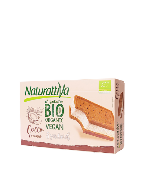 Organic and Vegan Coconut Ice Cream Sandwich