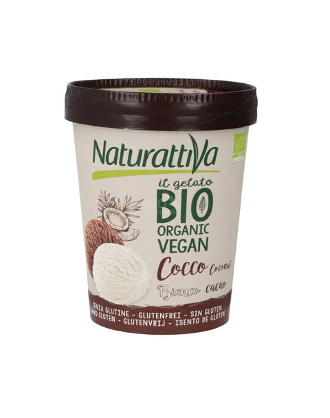 Sandwich à la crème glacée à la noix de coco biologique et végétalien