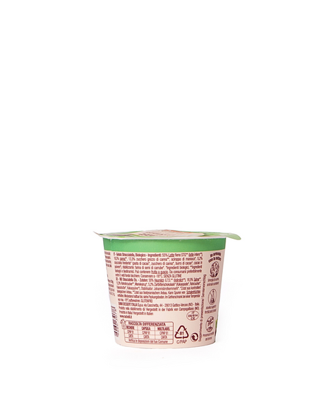 Organic Stracciatella ice cream in a cup