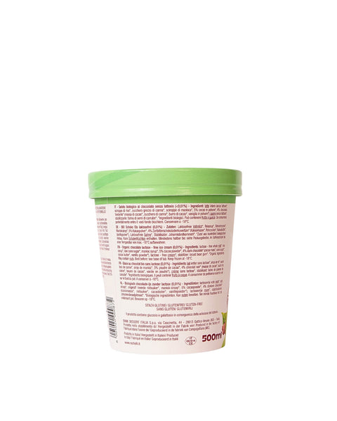 Organic chocolate ice cream in large cup 350 gr