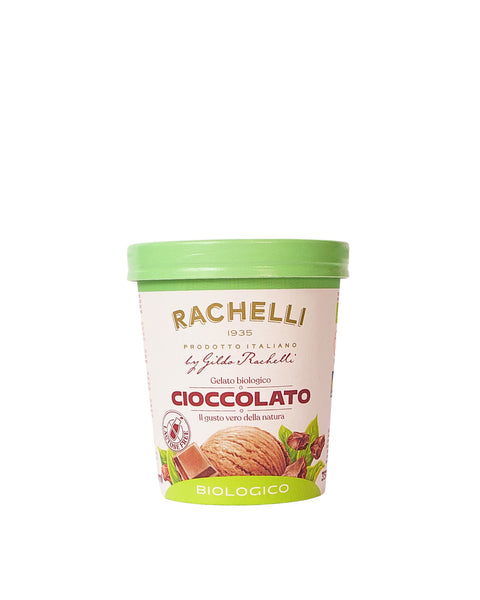 Organic chocolate ice cream in large cup 350 gr