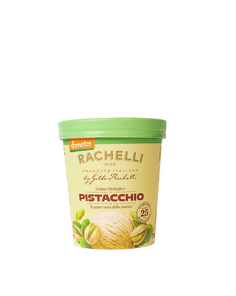 Organic pistachio ice cream in large cup 350 gr