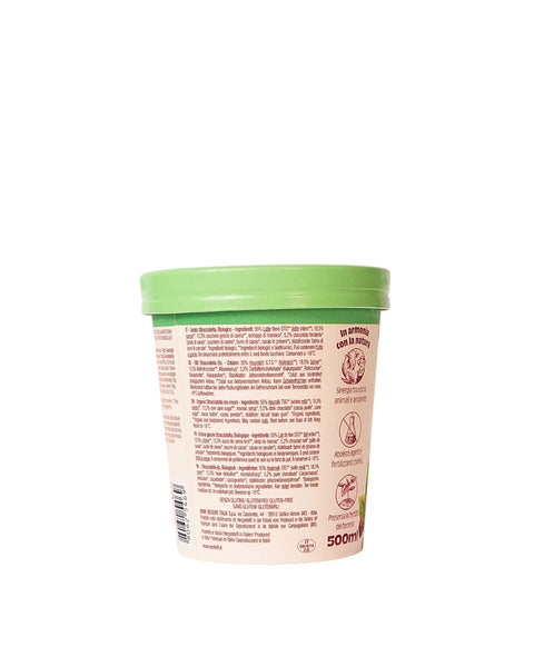 Organic Stracciatella ice cream in large cup 350 gr