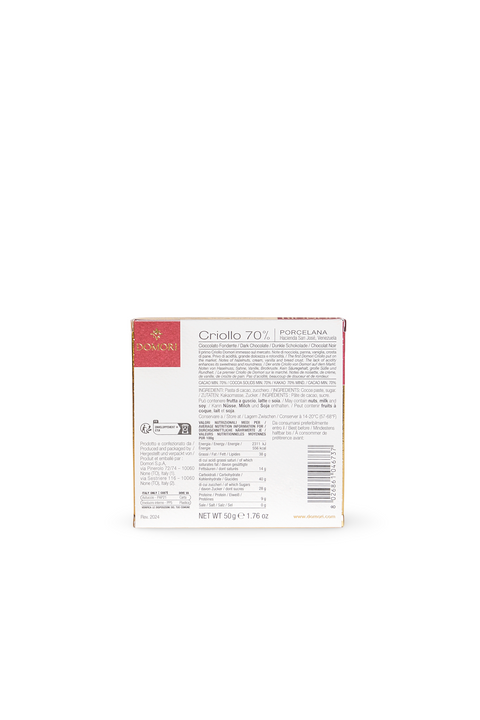 Criollo Porcelain Bar 70% - 50 Gr
