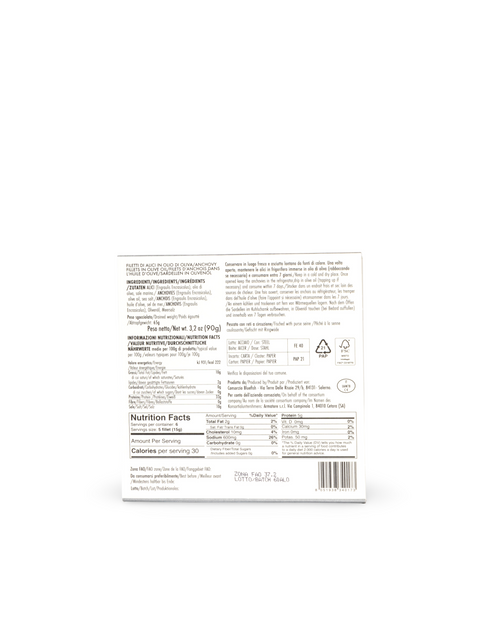 Filetti di Alici in Olio di Oliva 90 Gr