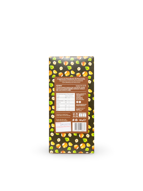 Cioccolato Capriccio Fondente e Nocciola 100 Gr