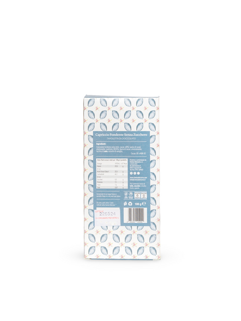 Cioccolato Capriccio Fondente Senza Zucchero 100 Gr