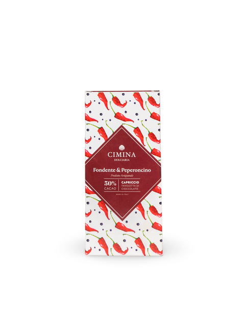 Cioccolato Capriccio Fondente e Peperoncino 100 Gr