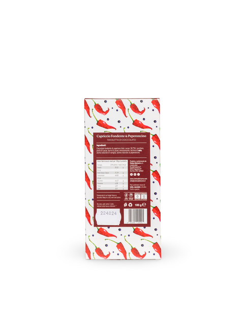 Cioccolato Capriccio Fondente e Peperoncino 100 Gr