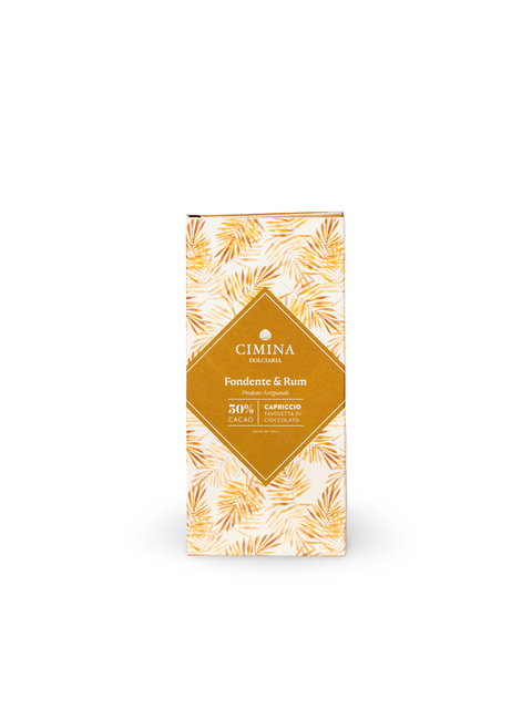 Cioccolato Capriccio Fondente e Rum 100 Gr