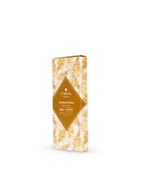 Cioccolato Capriccio Fondente e Rum 100 Gr