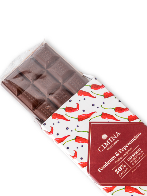 Cioccolato Capriccio Fondente e Peperoncino 100 Gr