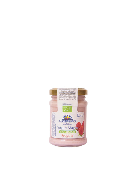 Low-fat Strawberry Organic Yogurt 125 Gr