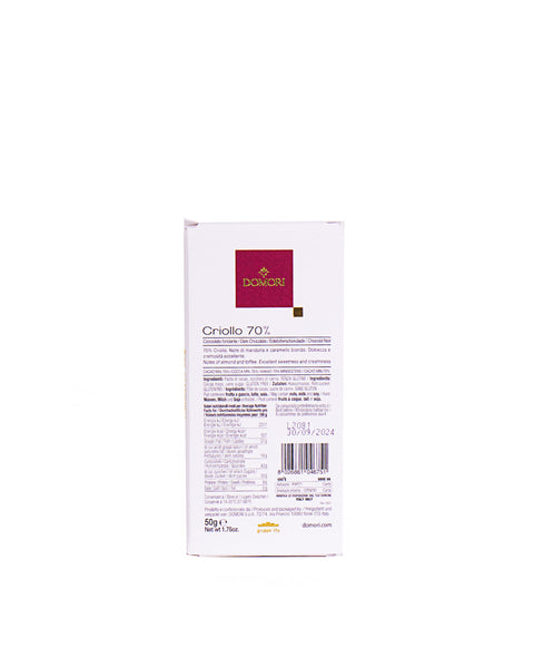 Tablette de Chocolat Noir 70% - 50 Gr