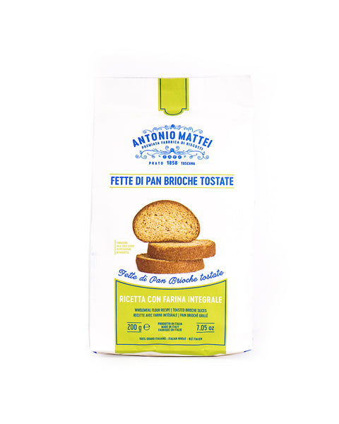 Wholemeal Toasted Pan Briosce Slices 200 Gr