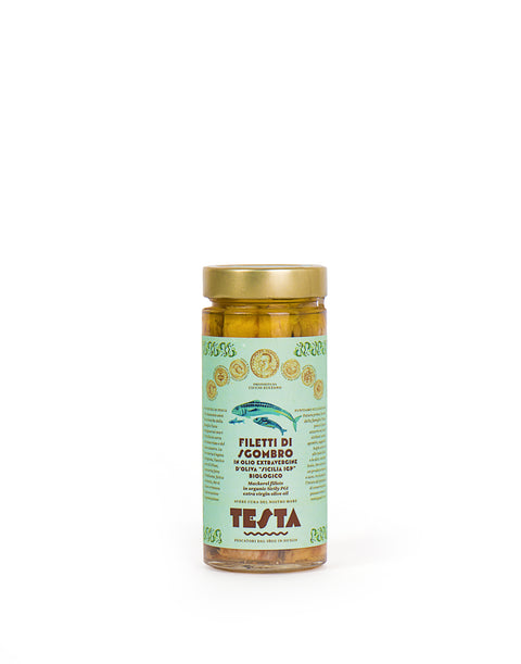 Filetti di Sgombro in Olio Evo di Sicilia IGP Bio 290 Gr