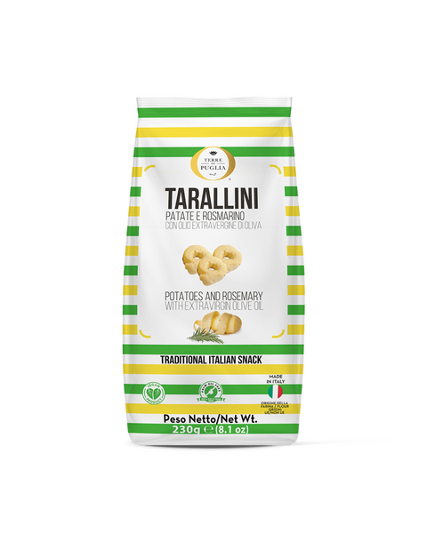 Taralli Aromatisé aux Pommes de Terre et au Romarin 230 Gr